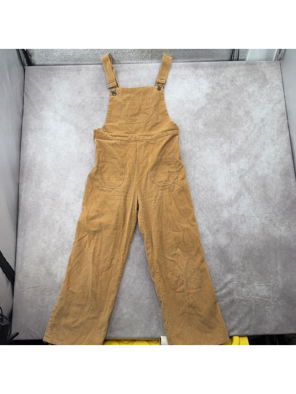 Lykke Wullf Handmade Tan Corduroy Overall Jumpsuit Pants Size Womens Large